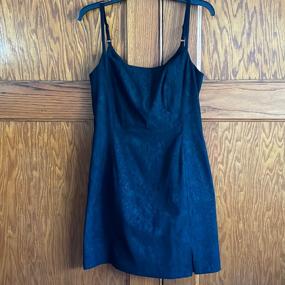 Express snakeskin minidress with leg slit